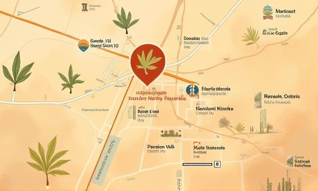 Map illustration showing the location of Outback Bush Tucker Foods Pty Ltd at 27 Wattle Street, Alice Springs