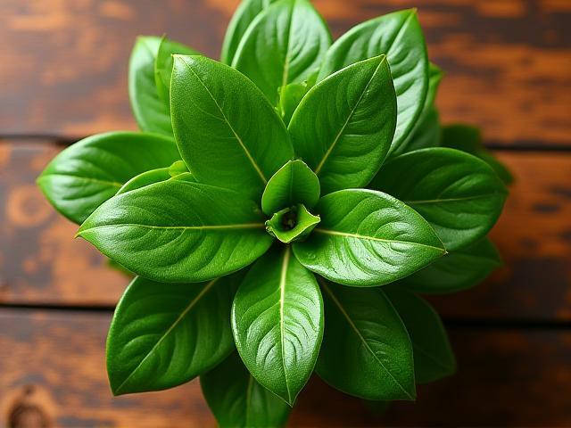 Fresh lemon myrtle leaves on rustic background